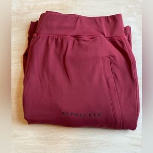 Alphalete joggers, burgundy color
